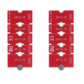 2 Pack M2 NVME SSD Hard Drives 2230 to 2242 2260 2280 Extension Board Bracket, NVME M.2 SSD Hard Drives 2242 to 2260 2280 Extension Card Adapter Converter Red
