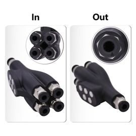 4-in-1 PTFE Adapter for X1/P1 Series, 3D Printer Magnetic Base Filament Feed Teflon Tube 4 in 1 Connector for Bambu Lab AMS, X1C, P1P1 P1S 3D Printers