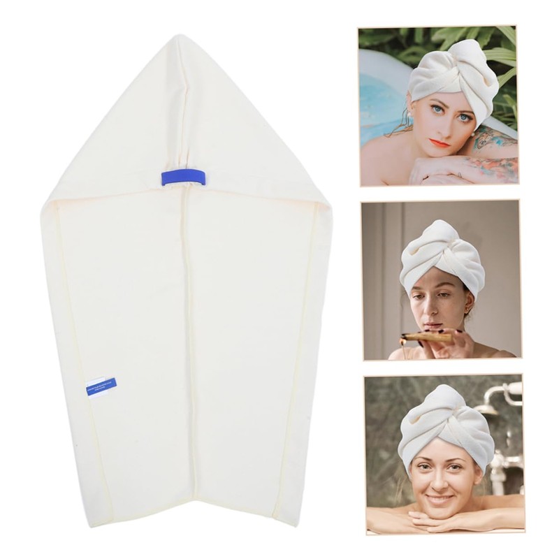 Ipetboom 2pcs Super Absorbent Hair Drying Cap Soft Towel Turban