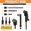 21Pcs Right Angle Drill Attachment Set Include 2Pcs Flexible Drill