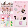 Biileen - Bolsa de maquillaje pequeña con letra inicial personalizada,