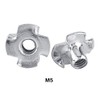 Pronged T-Nut, Pronged Nut M5, Nut, T-Nut, Tee Nut, Four-Pronged