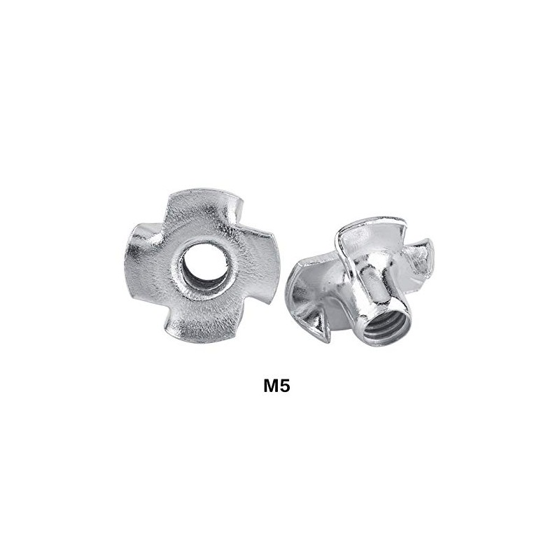 Pronged T-Nut, Pronged Nut M5, Nut, T-Nut, Tee Nut, Four-Pronged