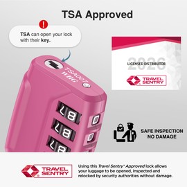 Puroma 2 Pack TSA Approved Luggage Locks, 4 Digit Combination Travel Locks Resettable Code Lock with Zinc Alloy Body for Suitcase, Toolbox, Backpack, Bag, Gym Locker (Basic Pink Dark)