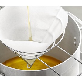 Soro Essentials- 10" Fryer Filter Cone Holder Chrome Plated- Paper Filter Cone Cooking Oil Strainer Holder Commercial Filter Holder Deep Fryer Oil Filter Strainer Cafes Kitchen Home and Restaurants