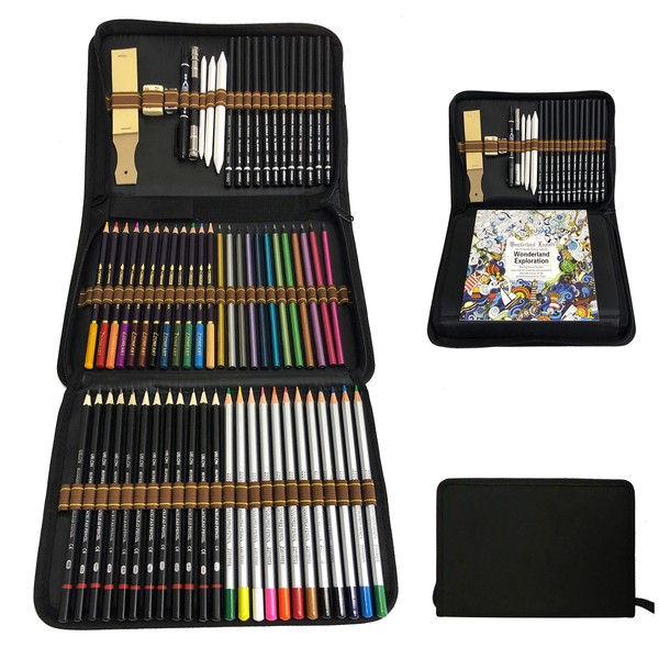 Colouring pencils set, 70 pieces, professional colouring pencils, sketching pencils,