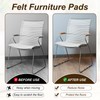 PATIKIL 12Pcs Wrap-Around Felt Furniture Pads, 5.7 x 1.2" Chair