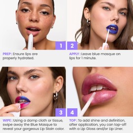 Wonderskin Wonder Blading Lip Stain Peel Off Masque - Tinte De Labios Desnudo De Larga Duración, Resistente Al Agua Y A Prueba De Transferencia, Acabado Mate, Maquillaje Despegable (Whimsical Masque)