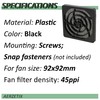 Aerzetix: 2 x PC Computer Cooling Fan, Protection Grills 92x92
