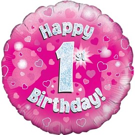 Rosa Alter 1 Runde Folienballon (nicht aufgeblasenen)