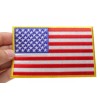Ivamis American Flag Patch with Yellow Borders- 5x3 inch -