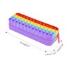 Waterproof Rainbow Push Bubble Stationery Box Silicone Decompression Toy Rectangle