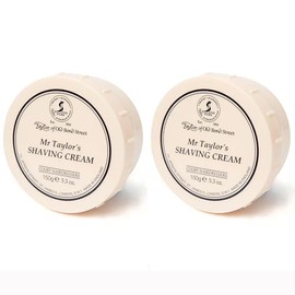 Taylor of Old Bond Street Mr Taylor Fragrance Shaving Cream Bowl 150g (2-Pack) – Rich Lather for Traditional Shaving