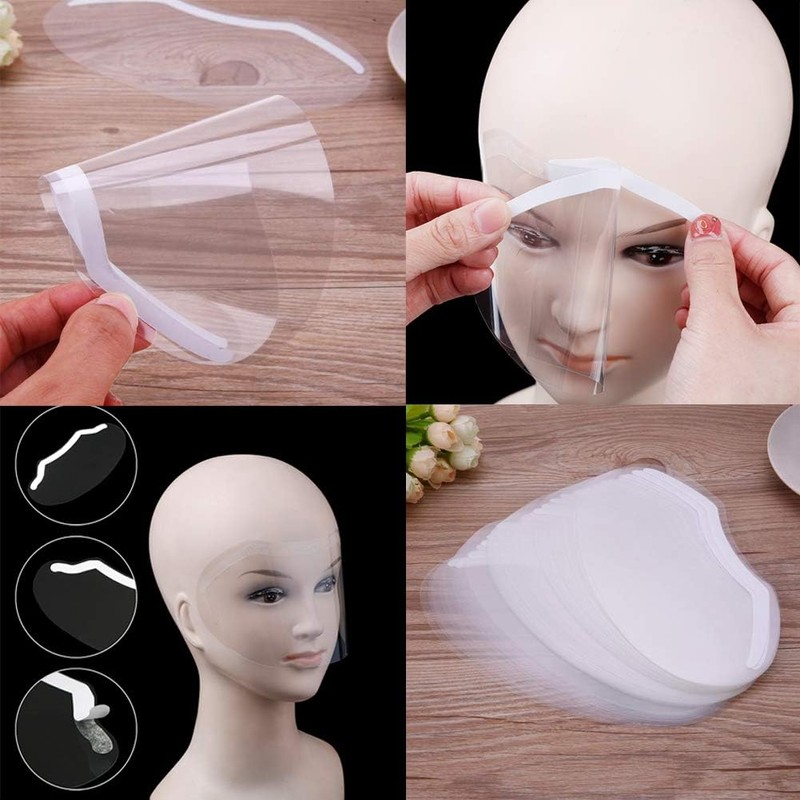 EBANKU 50 Pcs Microblading Shower Face Shields Visors, Disposable Face