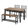 GarveeHome Dining Table Set for 4, 4 Pieces Dining Table