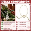 Roowest 100 Pcs Christmas Garland Ties 9'' Green Flexible Adjustable