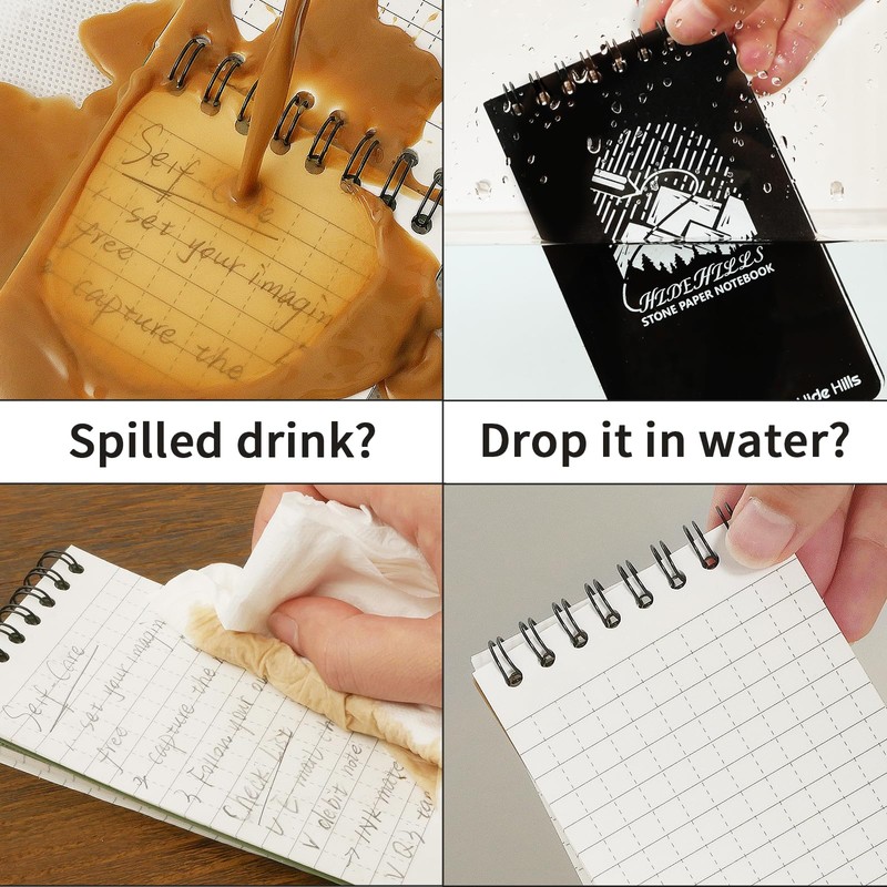 Waterproof Notebook Stone Paper Notebook 3x5 Pocket Notebook Waterproof Notepad