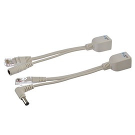 AIR802 Passive Power-Over-Ethernet (PoE) Injector - Splitter Mid-Span Kit with 5.5 mm x 2.1 mm Right Angle Jack DC Connector