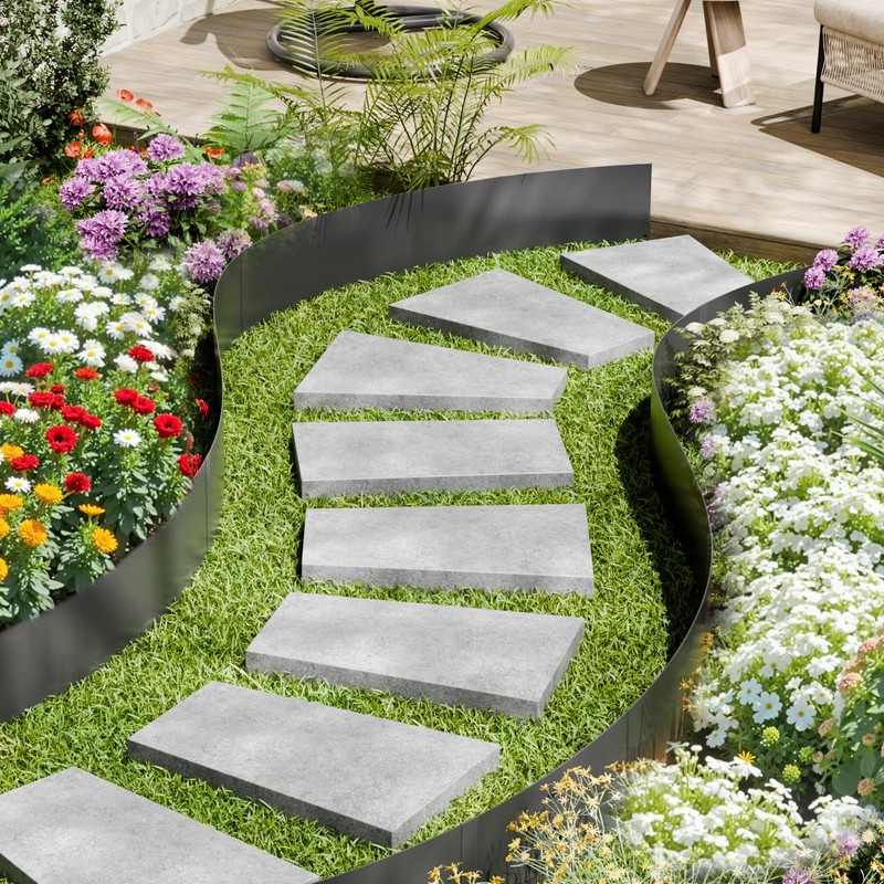 VEVOR Steel Landscape Edging, 6 Packs 40 x 8 in