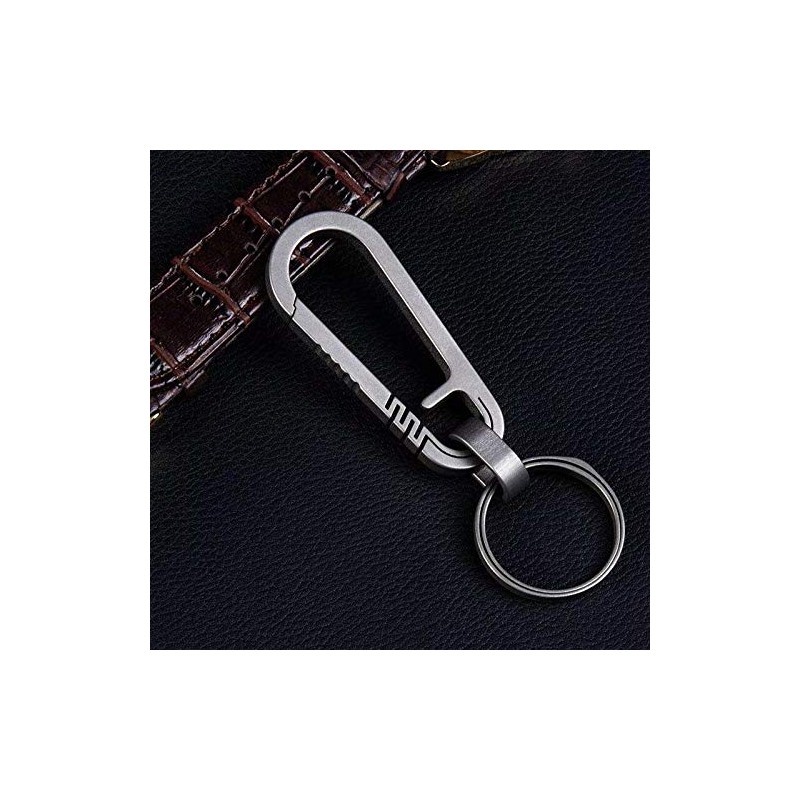 AIXUAN TC4 Titanium Alloy Key Holder with Carabiner Key Ring,