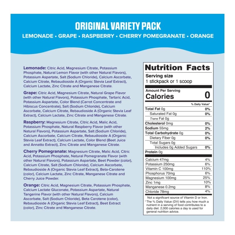 Ultima Replenisher Daily Electrolyte Powder – 20 Hydration Packs, Vegan