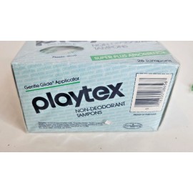 Playtex Vintage Playtex Super Plus Tampons Non Deodorant Gentle Glide NOS Pack of 28