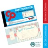 Gift Voucher with Stubes, 50 pages, 200 gsm, 99 x