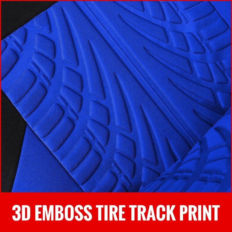 AUTOYOUTH Blue Car Seat Covers Full Set, 3D Tyre Embossed