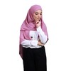 Crepe Muslin Hijab with Integrated Hood Magenta One Size, magenta