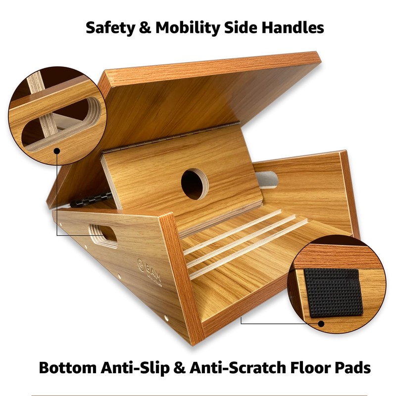 BAM Slant Boards for Exercise – Adjustable Wooden Calf Stretcher