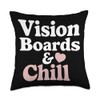 Manifestation Vision Board Goal Setting Dream Big Visualize Throw Pillow