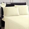Pizuna 100% Cotton Satin Stripe Cream Housewife Pillowcases 2 Pack,