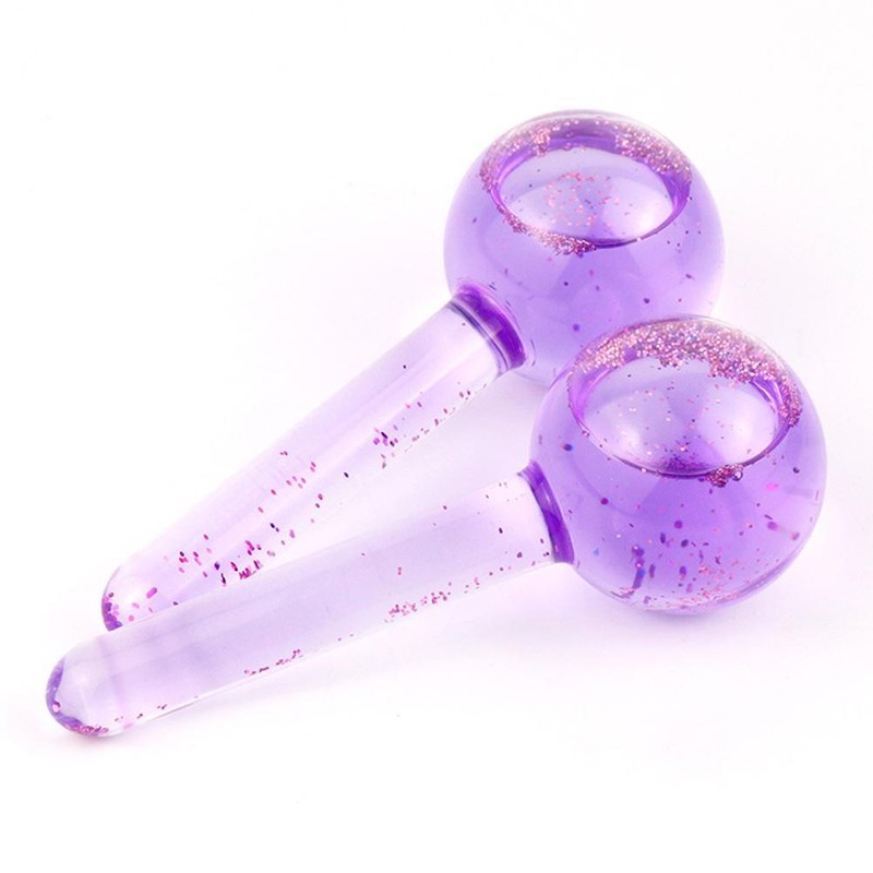 2Pcs Ice Facial Rollers Crystal Ball Refreshing Beauty Massager Roller
