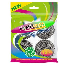 HOMESmith Stainless Steel Scourers – Pack of 12 HS-131