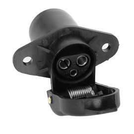 DARKGUARD 1Piece 3 Pin Tractor Socket 12v 24v,Norm Din 9680,3 Flat Terminals,Waterproof 3pin Trailer Socket,3 pin Caravan Socket Female for Van Towing RV Towbars (3pin Socket S21)