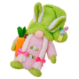 MAGICLULU Easter Bunny Gnome Doll with Rabbit Ears Decorative Desktop Spring Gnome Ornament for Home Holiday Decor Family and Friends