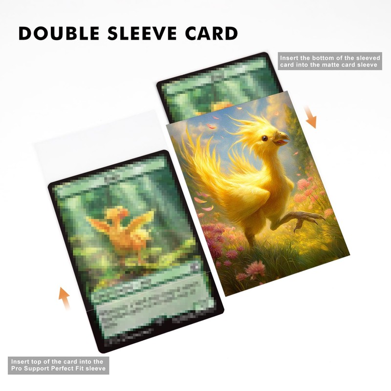 Katomula 100 MTG Card Sleeves with 100 Inner Sleeve, Textured