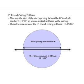Accord ABCDWH08 Round Ceiling Diffuser, 8-Inch, White