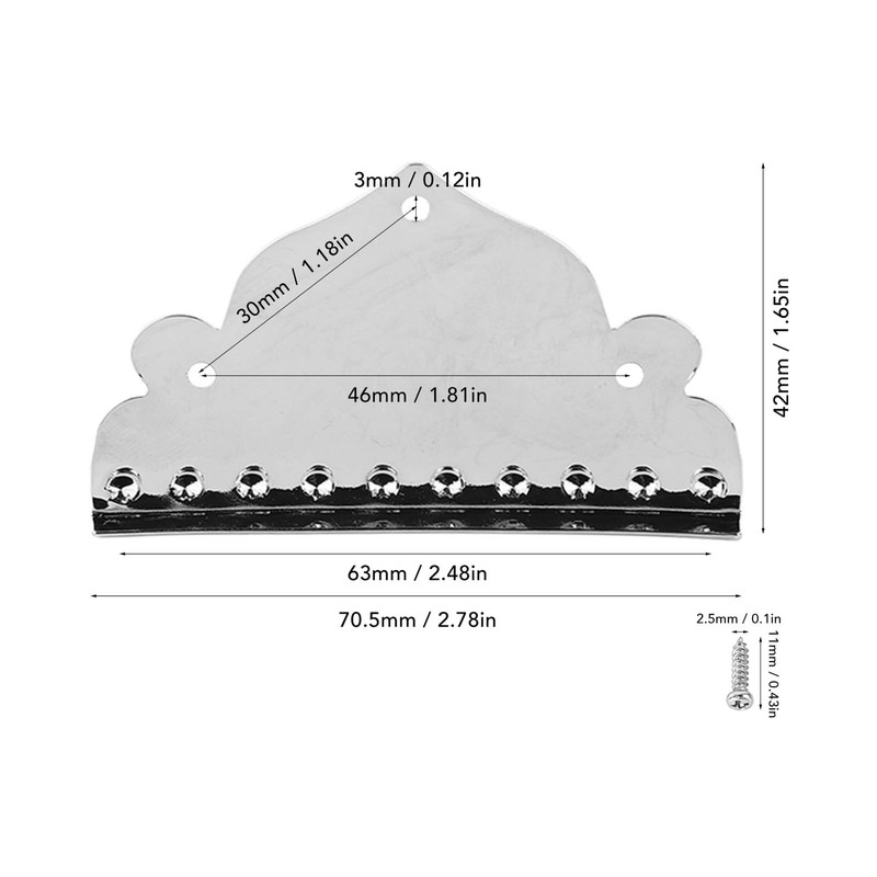 Mandolin Tailpiece 10 String Metal Guitar Mandolin Tailpiece Replacement for