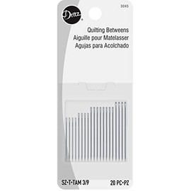 Dritz 3045 Quilter's Betweens Hand Needles, Size 3/9 (20-Count), Nickel