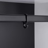 Gedotec H10623 Hanging Hooks Plastic Black for Wardrobe Rail Oval