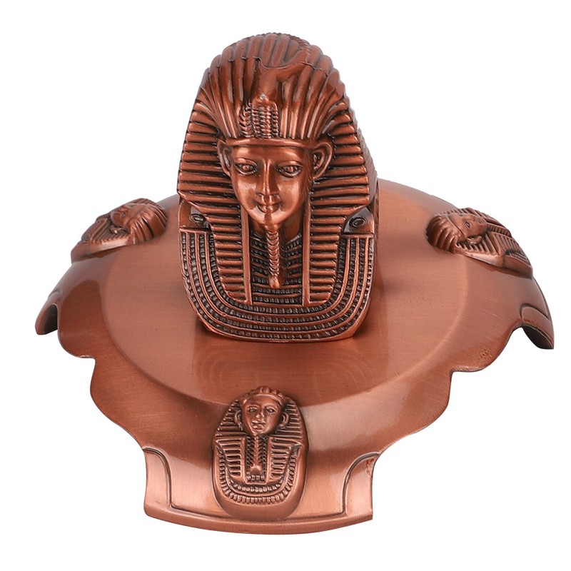 Metal Ashtray with Cover Retro Zinc Alloy Crafts Innovative Ornaments