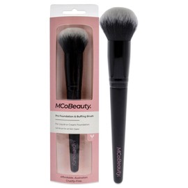 MCoBeauty - Pro Foundation & Buffing Brush – Streak-Free, Airbrushed Finish for Liquid & Cream Formulas, Professional Makeup Tool - Stocking Stuffers, Brochas para Maquillaje