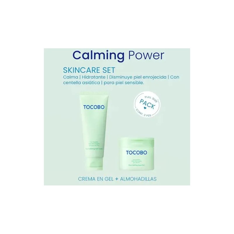 Kit Tocobo 2 Pzs Cica Calming Pads Y Crema Cosmetiquera