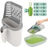 Cat Litter Scooper with Holder, Upgraded Cat Litter Shovel with