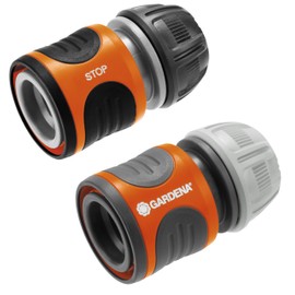 Gardena Hose Connector Set 13 mm (1/2 inch) and 15 mm (5/8 inch): For the beginning and end of the hose, connector to fit all Original system parts, UV and frostproof (18279-20)