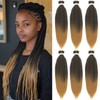 16 Inch Pre Stretched Braiding Hair，6 Packs Soft Yaki Texture