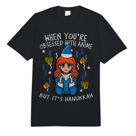 Obsessed with Anime But Hanukkah Chanukah Jew Women Men Kid Comfort Colors Adult Heavyweight T-Shirt