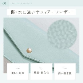 Mura Men's Leather Clutch Bag, Simple, Unisex (Black), Black