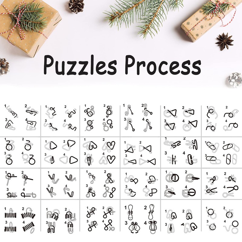 Advent Calendars 2023 Kids Metal Puzzle Christmas Countdown Calendars for